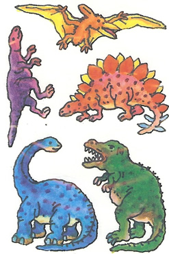 Kindertattoos Set Dinosaurier