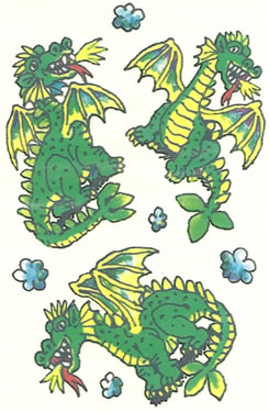 Kindertattoos Set Drachen