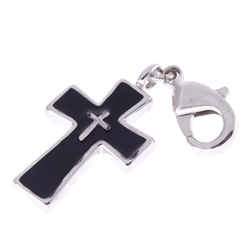 Charm Kinderschmuck schwarzes Kreuz